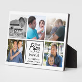 Beste Papa in de Wereld Vaderdag Fotocollage Fotoplaat (Zijkant)