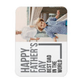 Beste papa in de wereld Vaderdag | Fotomagneet Magneet (Verticaal)