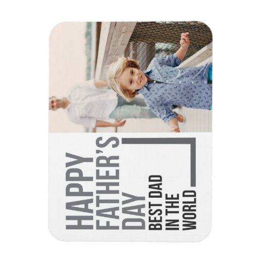 Beste papa in de wereld Vaderdag | Fotomagneet Magneet (Verticaal)