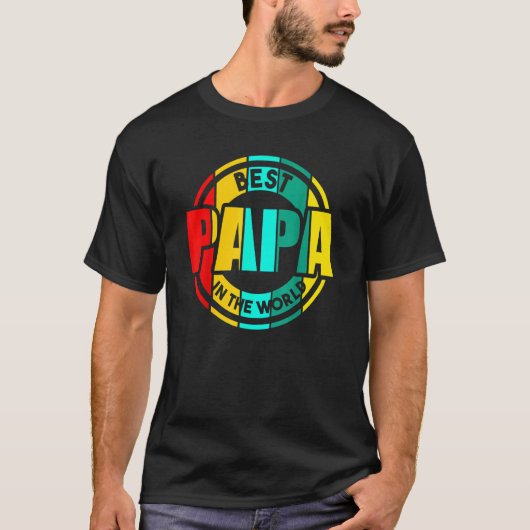 Beste Papa in de wereld Vaderdag T-shirt (Voorkant)