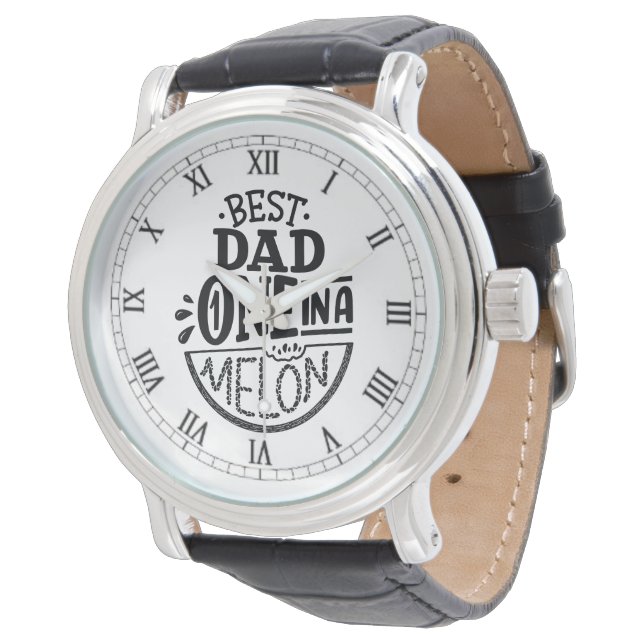 BESTE PAPA IN EEN MELOEN HORLOGE (Gekanteld)