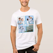 Beste papa in het heelal aangepaste foto Tri-Blend shirt (Voorkant)