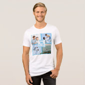 Beste papa in het heelal aangepaste foto Tri-Blend shirt (Voorkant volledig)