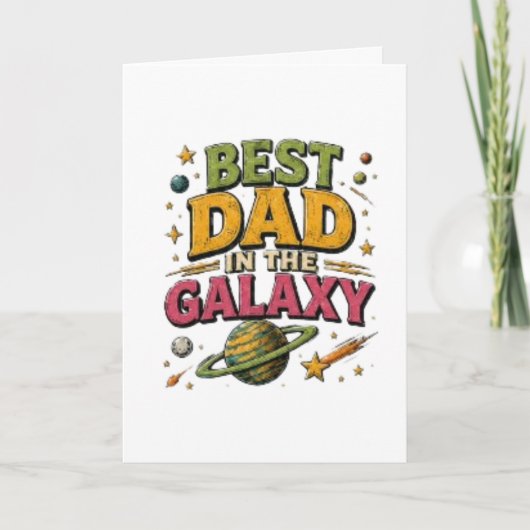 “Beste papa in het heelal” Kaart (Voorkant)