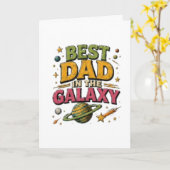 “Beste papa in het heelal” Kaart (Gele Bloem)