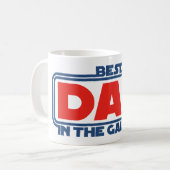 Beste papa in het heelal koffiemok (Voorkant links)