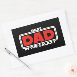 Beste papa in het heelal rechthoekige sticker