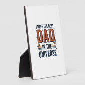 Beste papa in het heelal ruimte vector ontwerp_1 fotoplaat (Zijkant)