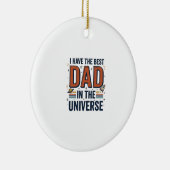 Beste papa in het heelal ruimte vector ontwerp_1 keramisch ornament (Rechts)
