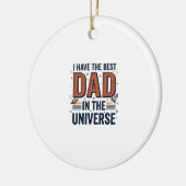 Beste papa in het heelal ruimte vector ontwerp_1 keramisch ornament (Links)