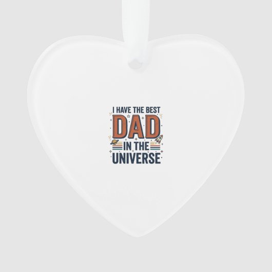 Beste papa in het heelal ruimte vector ontwerp_1 ornament (voorkant)