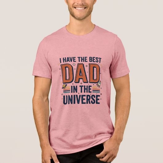 Beste papa in het heelal ruimte vector ontwerp_1 Tri-Blend shirt (Voorkant)