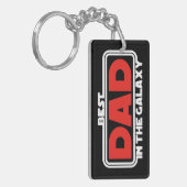 Beste papa in het heelal sleutelhanger (Voorkant Links)