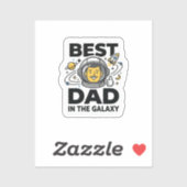 Beste papa in het heelal Vaderdag ruimte cadeau Sticker (Vel)