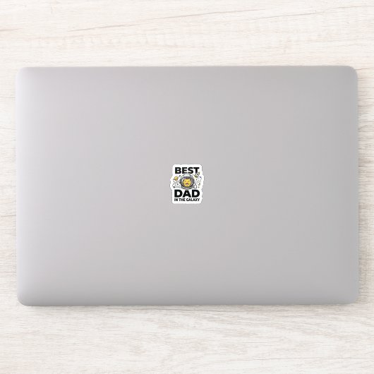 Beste papa in het heelal Vaderdag ruimte cadeau Sticker (Computer)