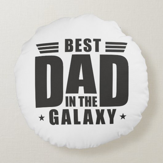 Beste papa in het heelal - Vaderdag, verjaardag Rond Kussen (Achterkant)