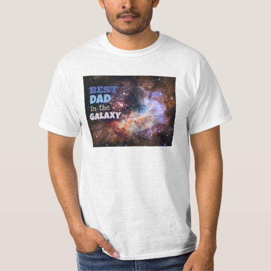 Beste Papa in het Sterrenstelsel T-Shirt (Voorkant)