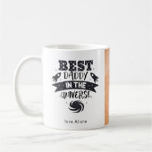 Beste papa in het universum gepersonaliseerde foto koffiemok (Links)