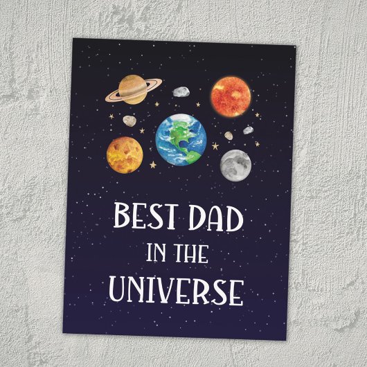 Beste papa in het universum grappige quote vadersd briefkaart