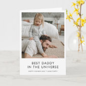 Beste papa in het universum | Moderne Vaderdag Kaart (Gele Bloem)