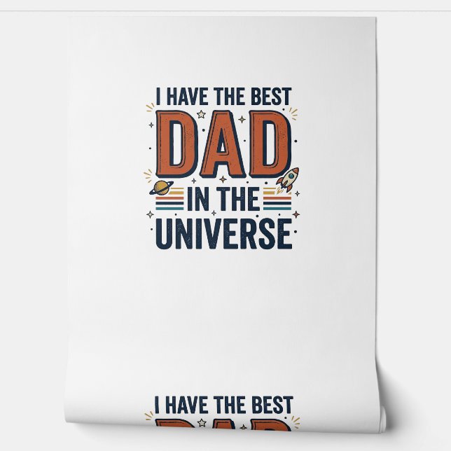 Beste papa in het Universum Ruimte Vector Design_1 Behang (Afrollen)