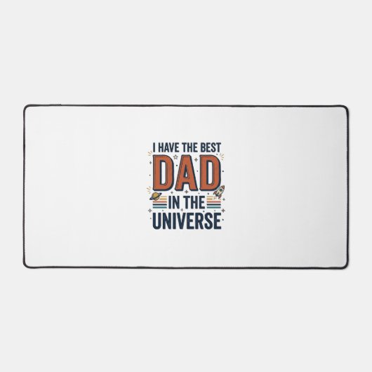Beste papa in het Universum Ruimte Vector Design_1 Bureaumat (Voorkant)