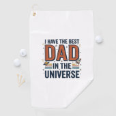 Beste papa in het Universum Ruimte Vector Design_1 Golfhanddoek (Insitu)