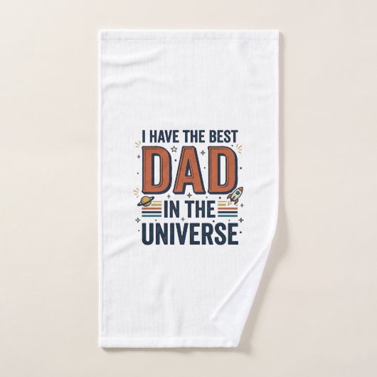 Beste papa in het Universum Ruimte Vector Design_1 Handdoek (Handdoek)