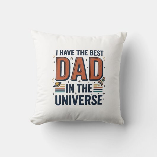 Beste papa in het Universum Ruimte Vector Design_1 Kussen (Voorkant)