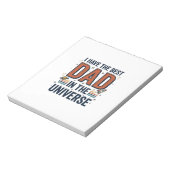 Beste papa in het Universum Ruimte Vector Design_1 Notitieblok (Linkerzijde)