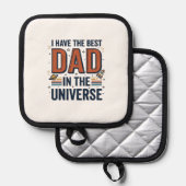 Beste papa in het Universum Ruimte Vector Design_1 Pannenlap (Voorkant / Achterkant)