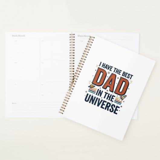 Beste papa in het Universum Ruimte Vector Design_1 Planner (Display)
