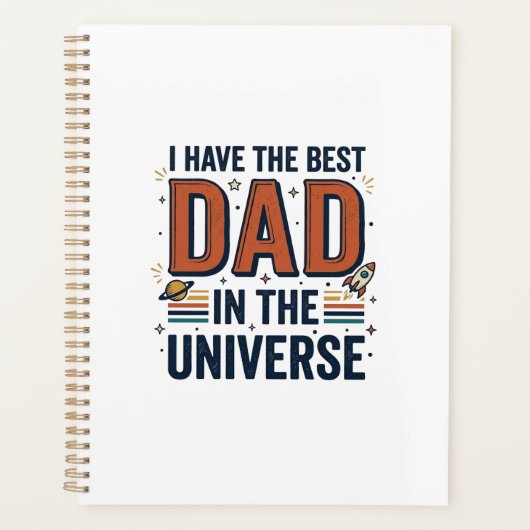 Beste papa in het Universum Ruimte Vector Design_1 Planner (Voorkant)