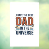 Beste papa in het Universum Ruimte Vector Design_1 Raamsticker (Vel 3)