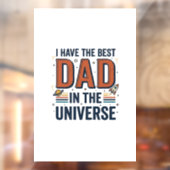 Beste papa in het Universum Ruimte Vector Design_1 Raamsticker (Vel 2)