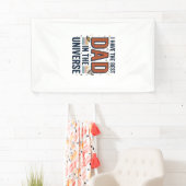 Beste papa in het Universum Ruimte Vector Design_1 Spandoek (Insitu)