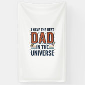 Beste papa in het Universum Ruimte Vector Design_1 Spandoek (Verticaal)