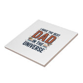 Beste papa in het Universum Ruimte Vector Design_1 Tegeltje (Zijkant)