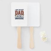 Beste papa in het universum ruimte vector ontwerp_ handwaaier (Voorkant en achterkant)