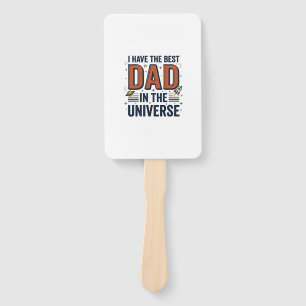 Beste papa in het universum ruimte vector ontwerp_ handwaaier