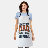 Beste papa in het universum ruimte vector ontwerp_ schort (Gedragen)