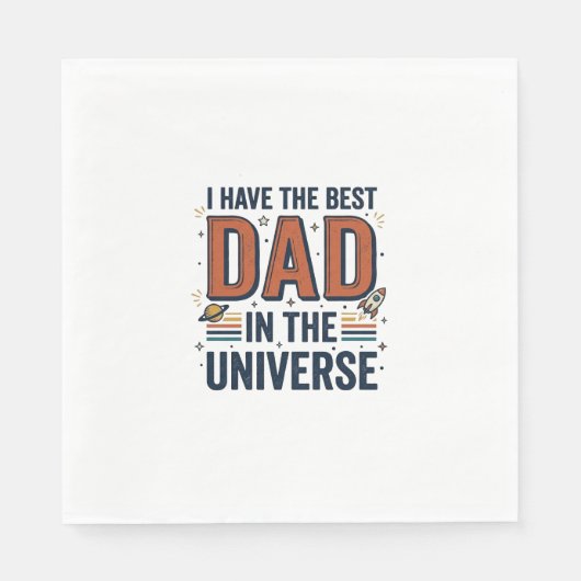 Beste papa in het universum ruimte vector ontwerp_ servet (Voorkant)