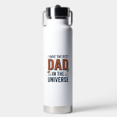 Beste papa in het universum ruimte vector ontwerp_ waterfles (Voorkant)
