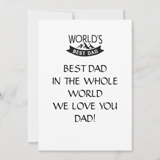 BESTE PAPA KAART, VADER DAG KAART (Voorkant)