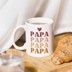 Beste Papa Kleurrijke Retro Bold Vaderdag Koffiemok