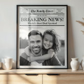 Beste papa krant aangepaste foto poster