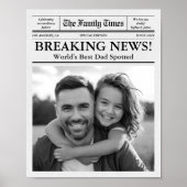 Beste papa krant aangepaste foto poster (Voorkant)