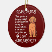 Beste papa Labradoodle Dog Pa Vaderdag Keramisch Ornament (Links)