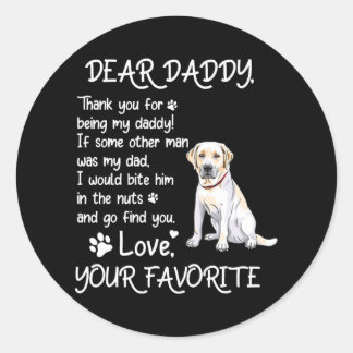 Beste papa Labrador Dog Dad Vaderdag Ronde Sticker