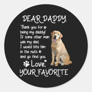 Beste papa Labrador Dog Dad Vaderdag Ronde Sticker